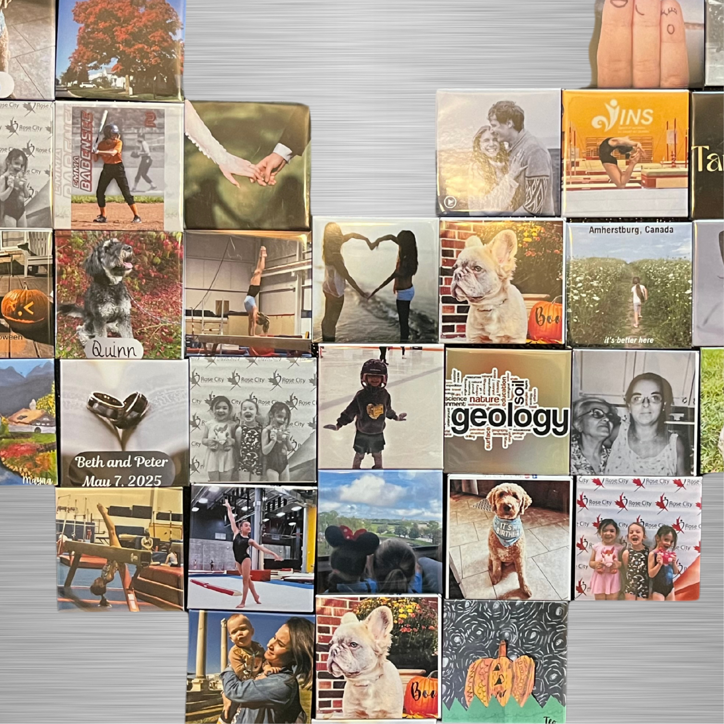 custom photo magnet for fridge, locker, office, unique gift, personalized gift, canadian made, family owned, local