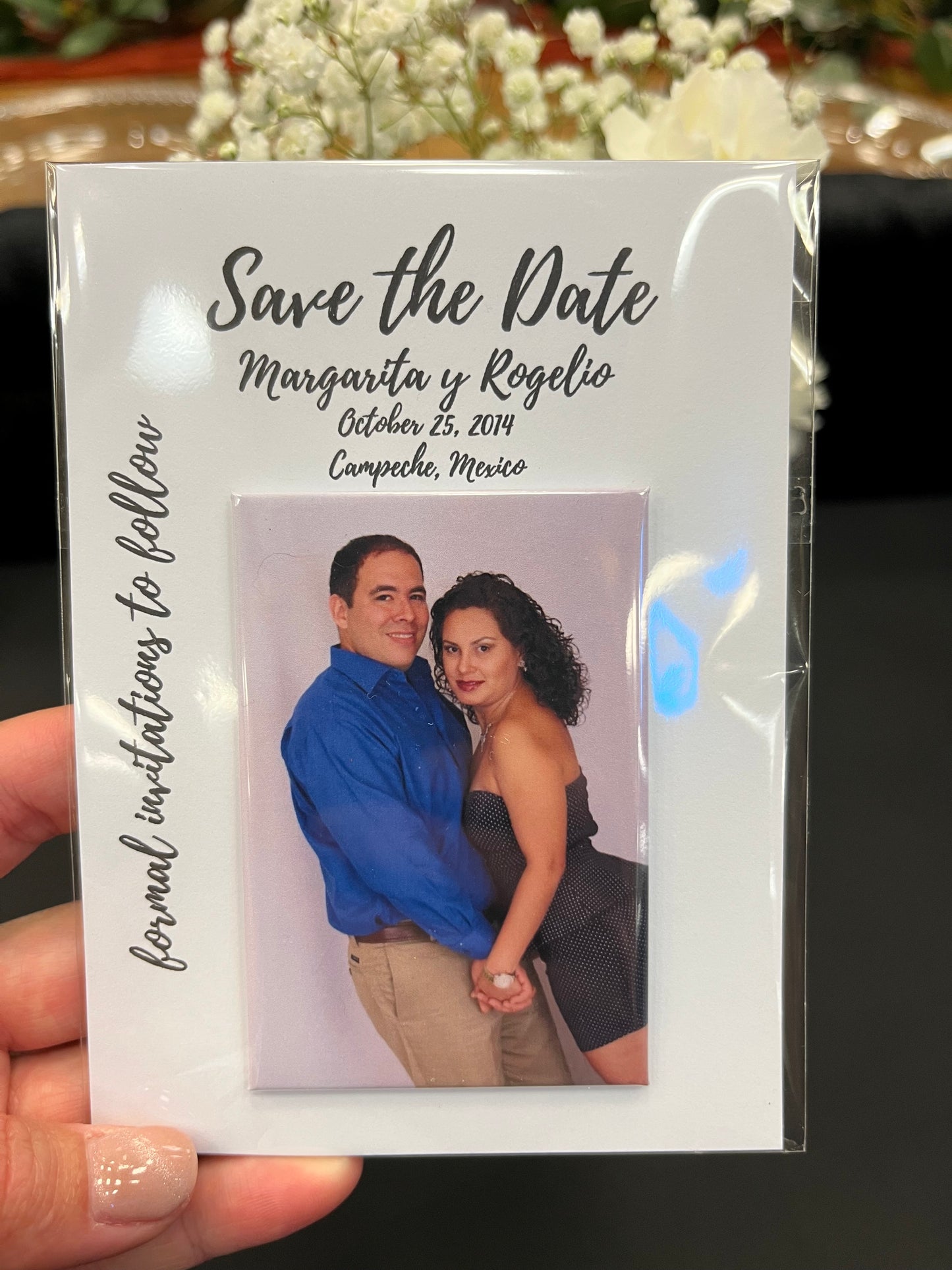 Save the Date 2x3 Magnets Name and Date Classic