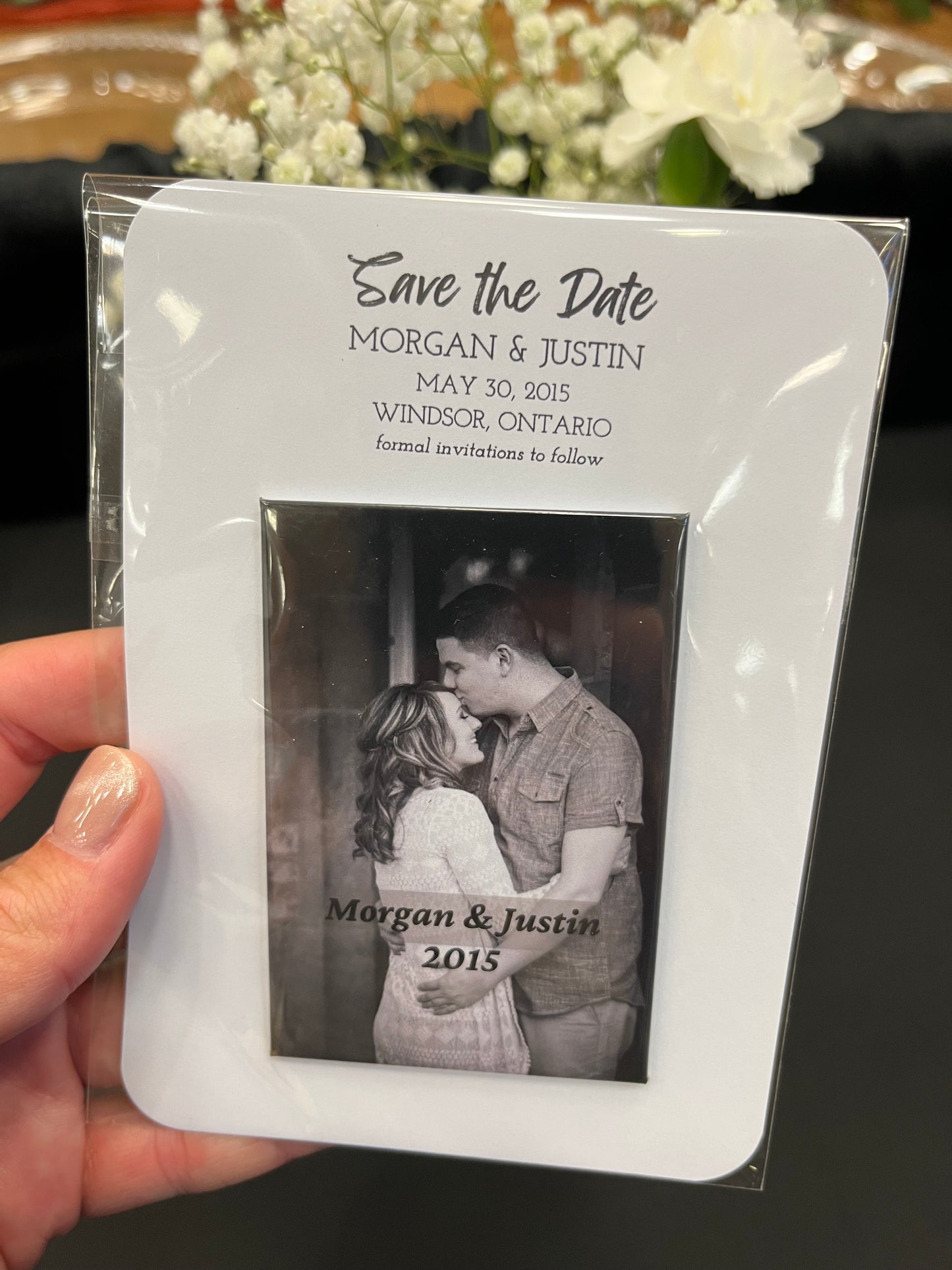 Save the Date 2x3 Magnets Name and Date Classic