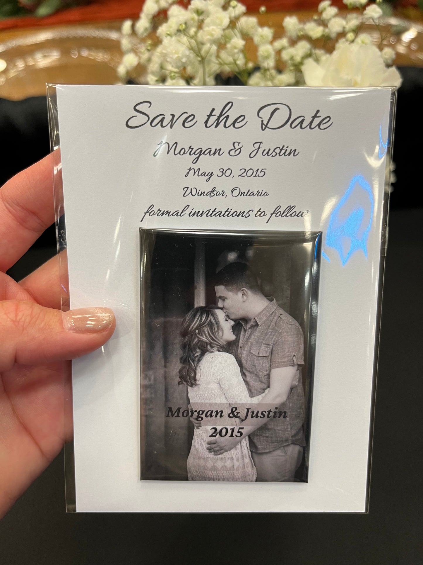 Save the Date 2x3 Magnets Name and Date Classic