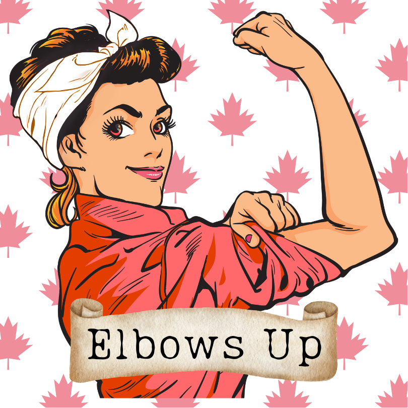 Vintage - Elbows Up Canada Magnet