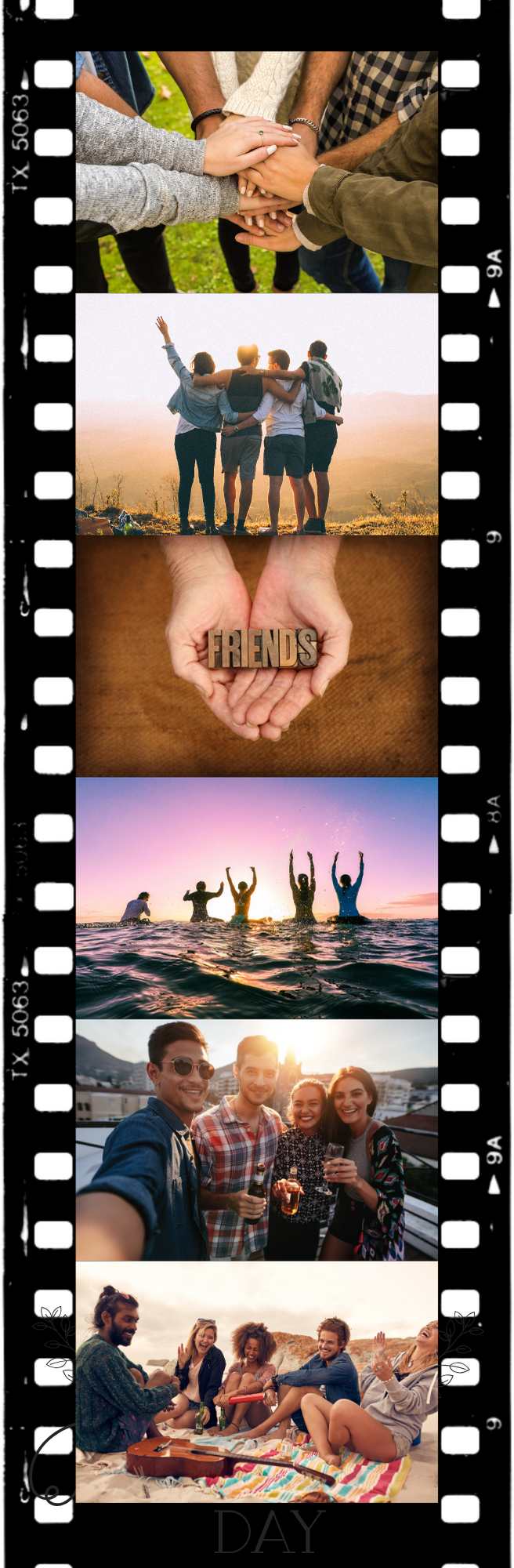 Camera Film-Style Magnetic Photo Strip