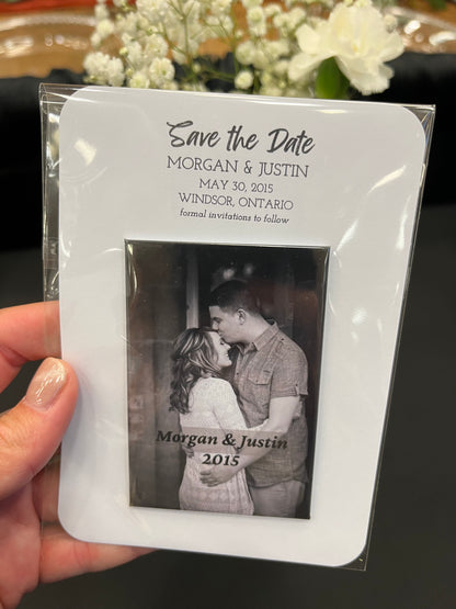 Save the Date 2x3 Magnets Name and Date Classic